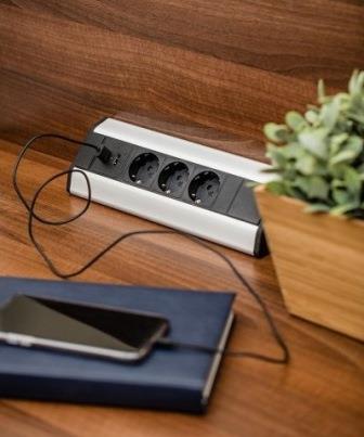 GTV Уртасгагч залгуур ширээний, булангийн - USB оролттой