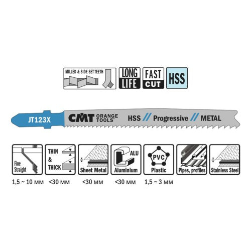 CMT Уран хөрөөний ир, төмрийн; 100x1.2x21TPI / шулуун, цэвэр