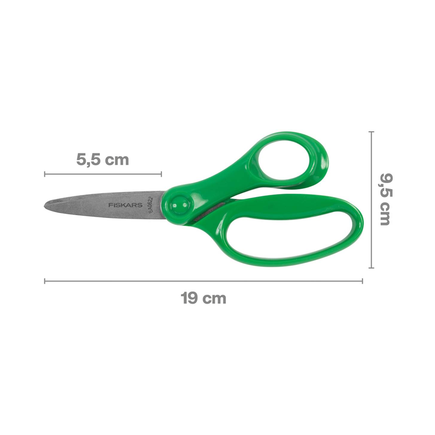 Fiskars Хүүхдийн хайч, 15см - ногоон