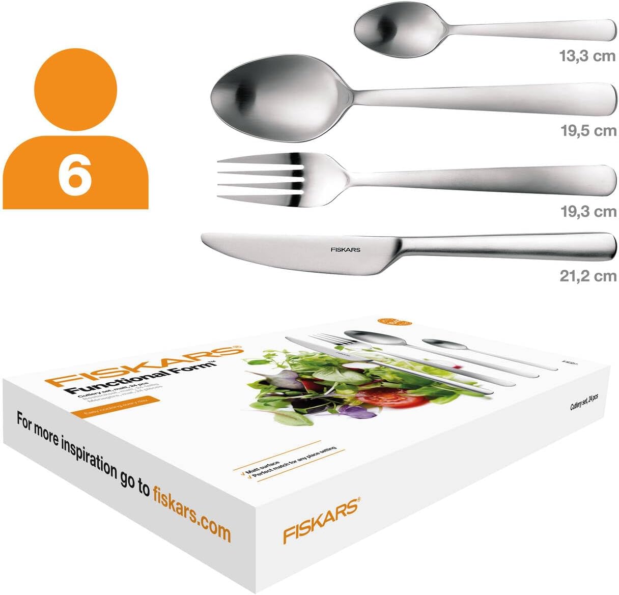 Fiskars Халбага сэрээний ком (24ш, матт)